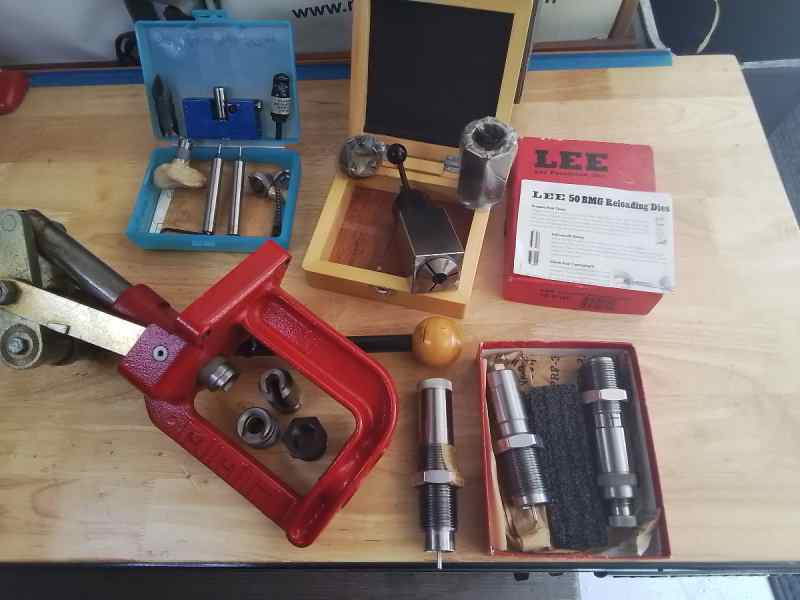 Complete 50 BMG reloading and brass prep tools