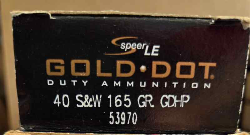 Speer .40 caliber Hollow Point Ammo