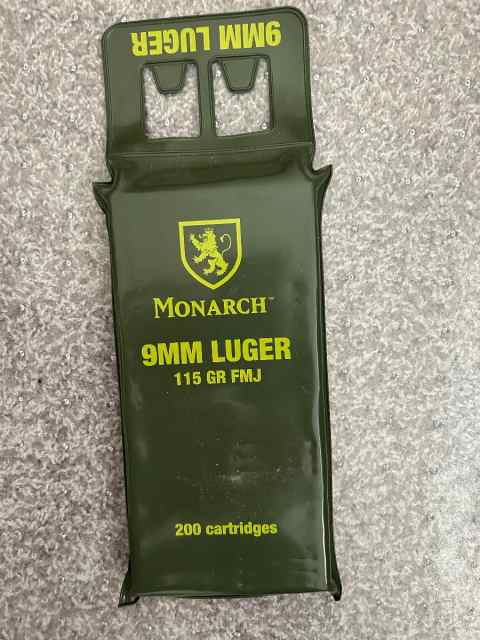 Monarch 9mm FMJ 115grn 200 round field pack