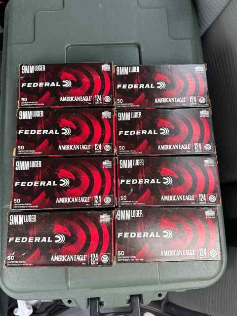 400 RDS Federal 124gr FMJ 9mm