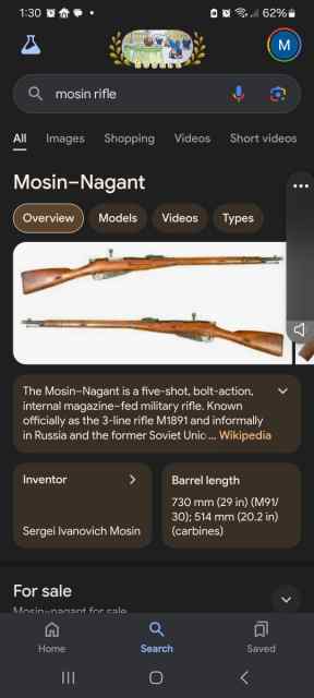 Excellant Mosin Nagant with ammo, trade for AR15.