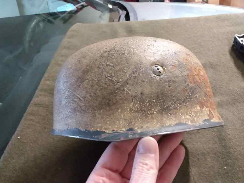 Military helmet (GERMAN??) Rough life