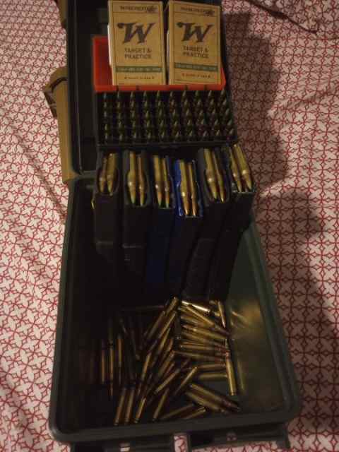 .556 ammo - 400 rounds + AR-15 mags + 50rd box