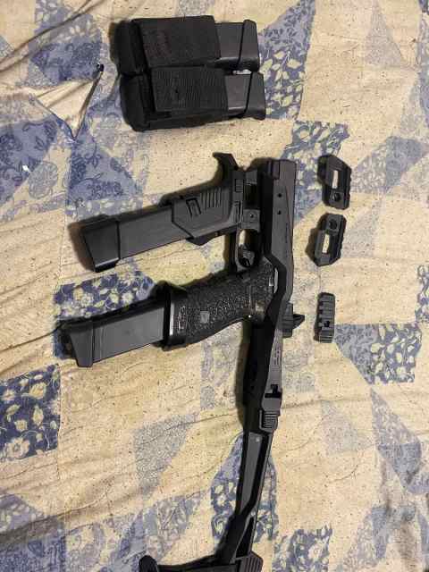 Glock 21 + recover tactical brace 