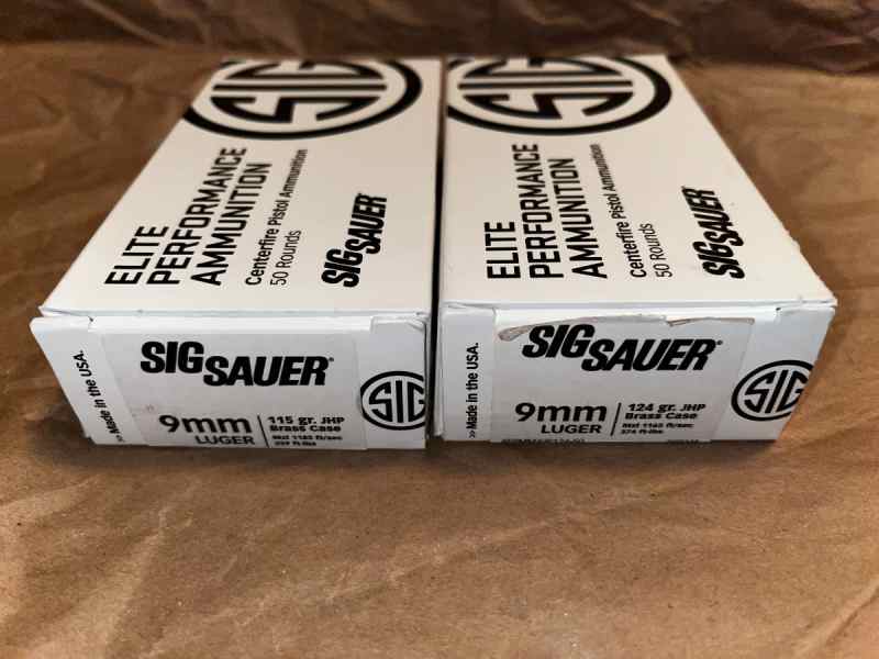Sig Sauer Elite Performance 9mm JHP