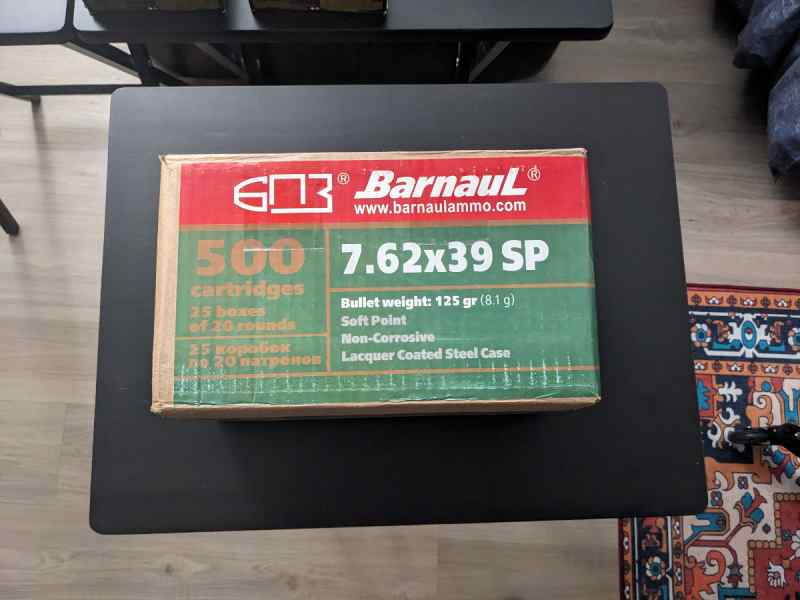 Barnaul 7.62x39 125 gr Soft Point - 500 cartridges