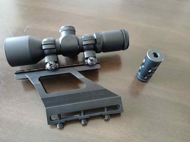 AK-47 scope mount and 3x9 scope 