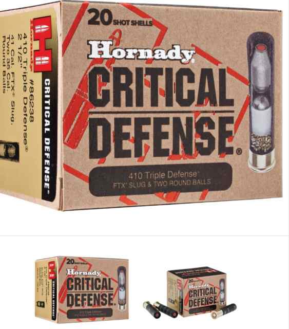 Hornady 86238 Critical Defense Triple Defense 410G
