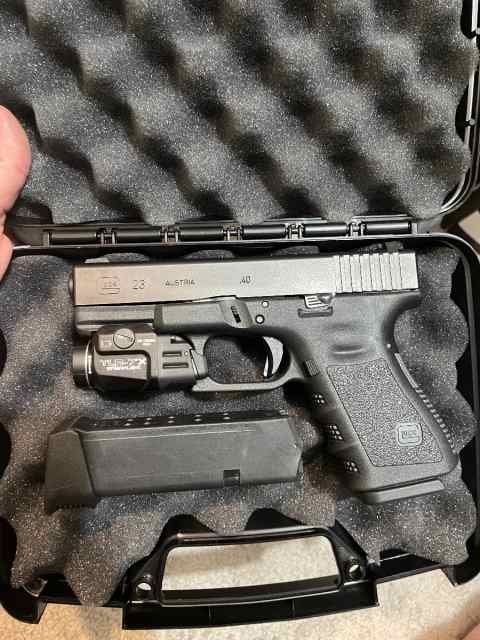 Glock 23 Gen 3 Frying Pan Finish TLR7X