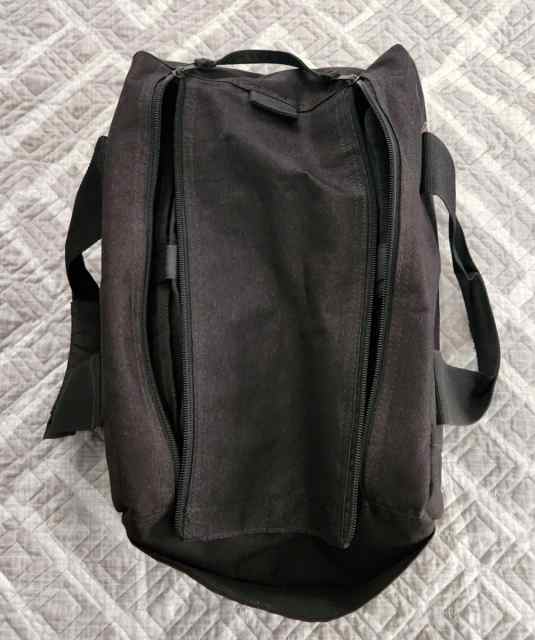 Soft black range bag, 15 inches by 12 inches