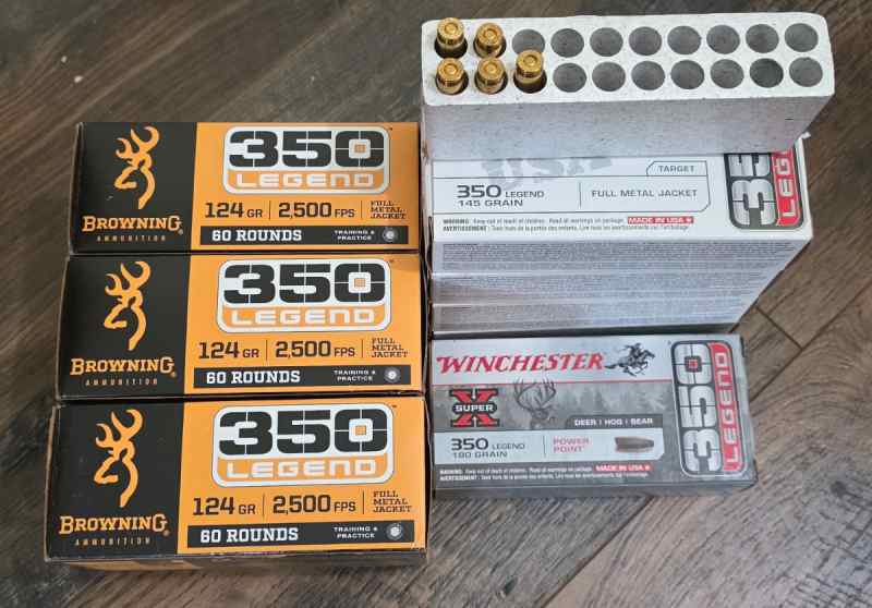 285 rds of 350 Legend. Winchester/browning