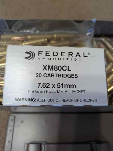 Federal 7.62x51mm, 149 grain FMJ