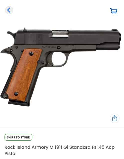 RIA M1911 A1 45 ACP