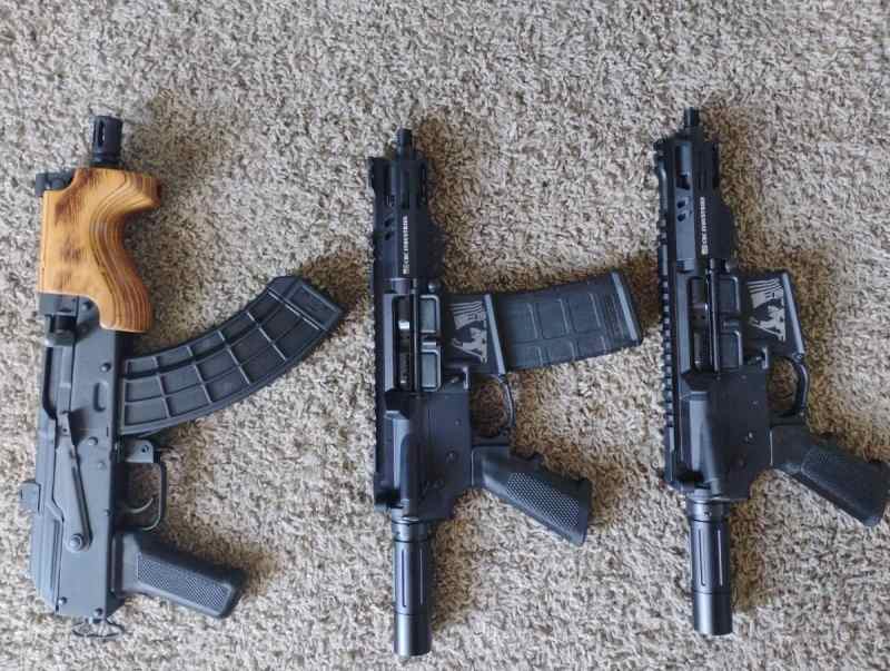 2 micro ar pistols and micro draco