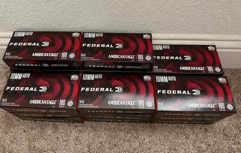 Federal American Eagle 10mm 180 Gr FMJ Target Ammo