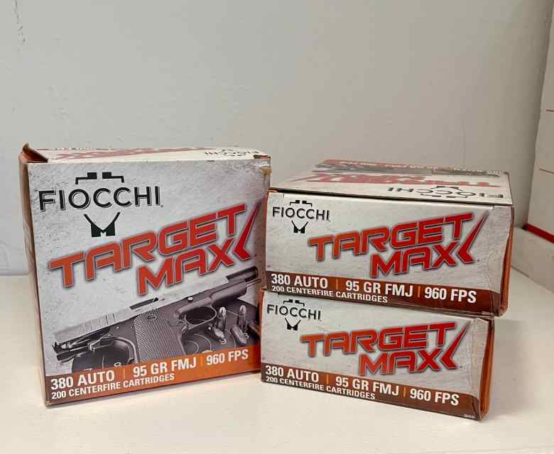 380ACP Fiocchi Target Max 95gr - 600 Rounds