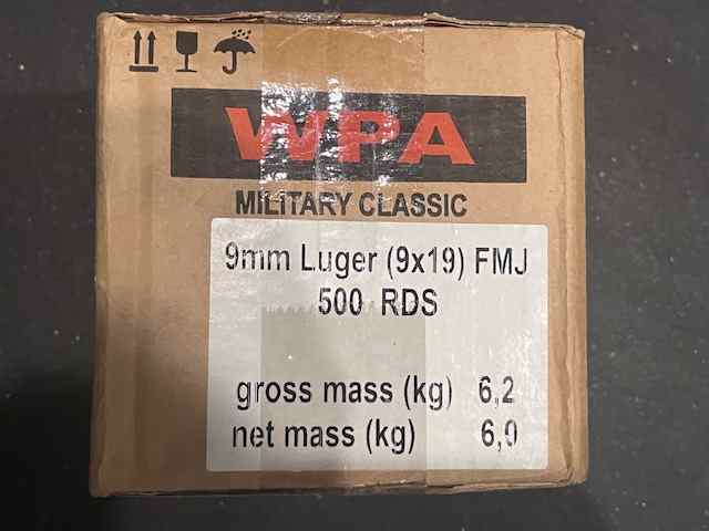 Wolf Military Classic, 9MM, Steel Case, 115gr FMJ