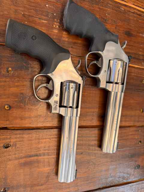 (2) Smith and Wesson revolver stainless steel