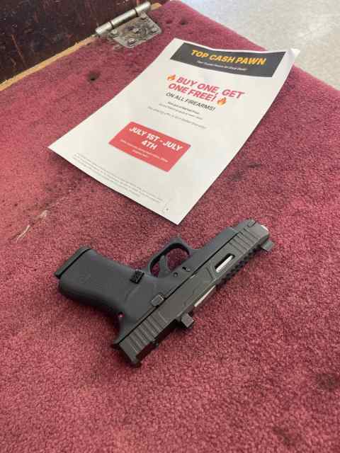 Glock 9mm pistol 43X with dynamic mark iii slide
