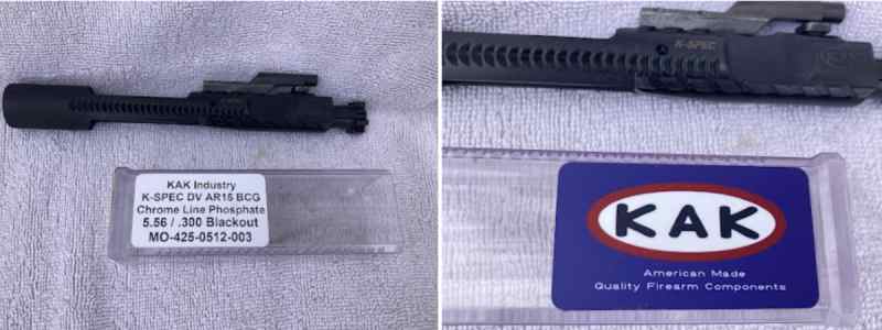 used KAK K-spec BCG w/down vents &amp; duel ejectors 