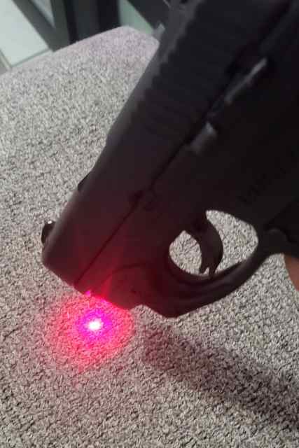 Ruger LC9s with Crimson Trace grip lazer.