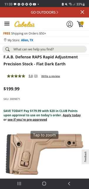 BRAND NEW * FAB DEFENSE RAPS PRS STOCK