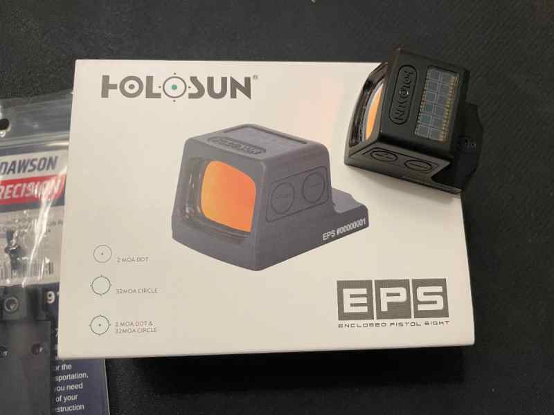 Holosun EPS green dot and staccato plate