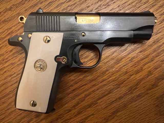 Colt Government 380  ivory grips &amp; gold accent