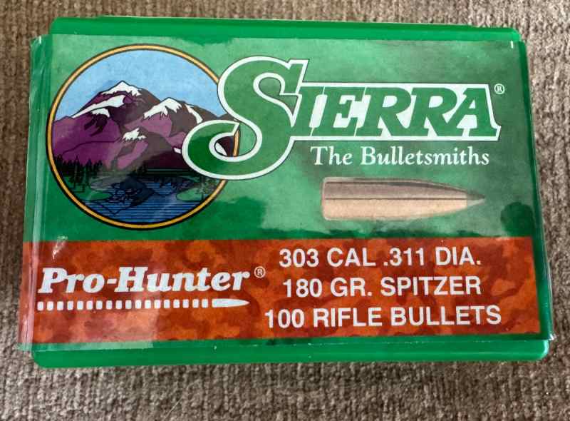 Sierra Pro Hunter 303cal .311 180gr bullets