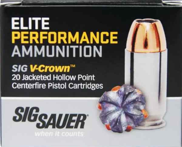 83 round SIG SAUER Elite V-Crown 9mm - 115gr JHPs 