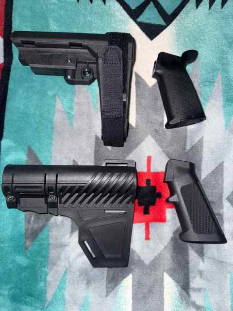 Magpul pistol grip and brace for pistol