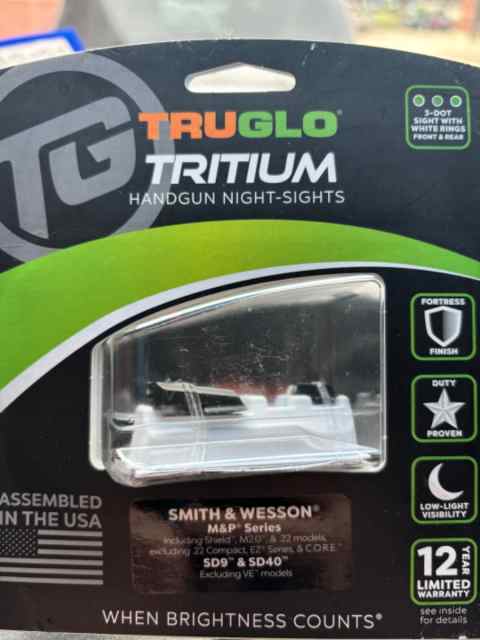  TruGlo Tritium N/S fits M&amp;P,Shield&amp;SD9&amp;40 series 