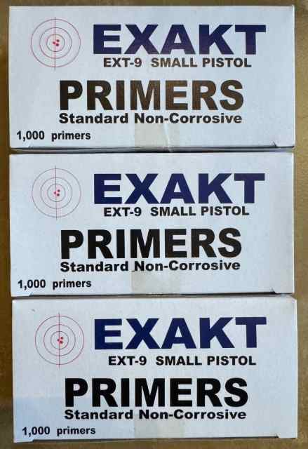 Exakt EXT-9 Small Pistol Primers 23K Total