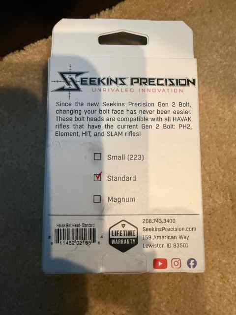 Seekins HAVAK M2 Bolt Standard and Magnum 