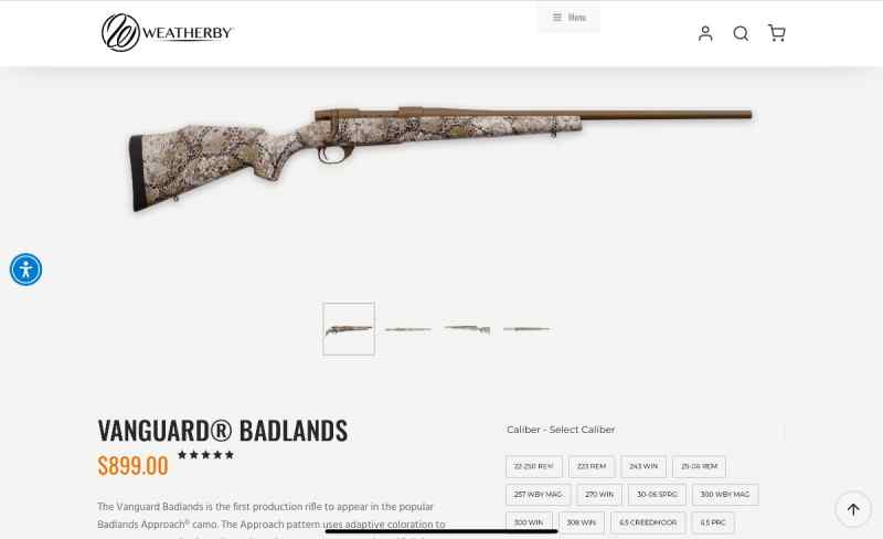 Weatherby vanguard 6.5 cm