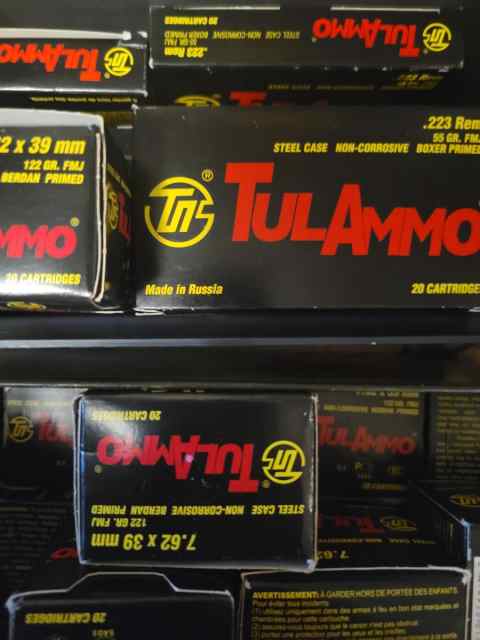 7.62x39 and .223 tula ammo