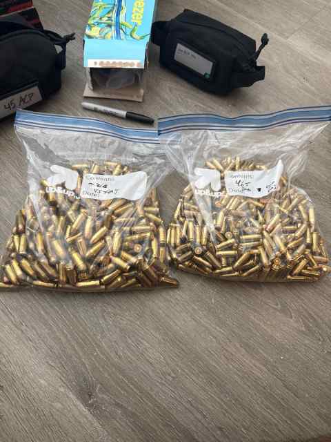 Ammo 9mm, 45 acp, 556