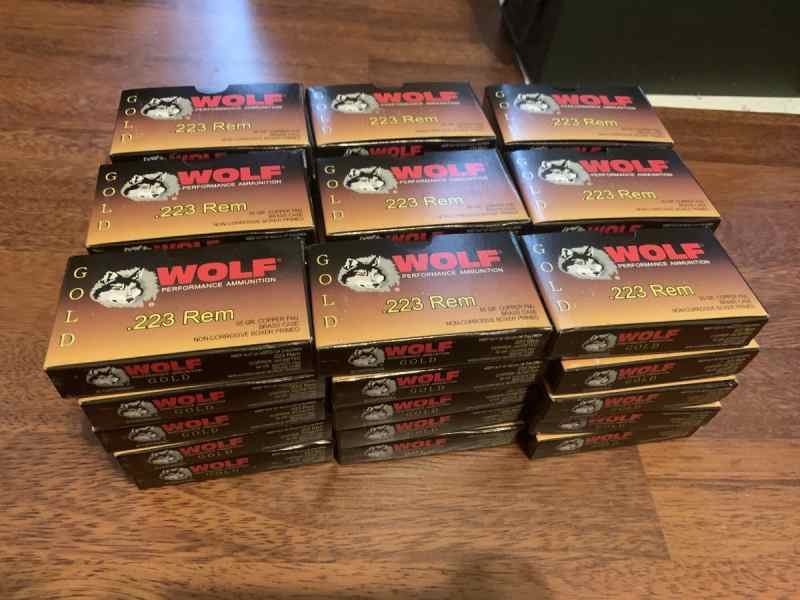 Wolf Gold 223 Remington Ammo 55 Grain FMJ