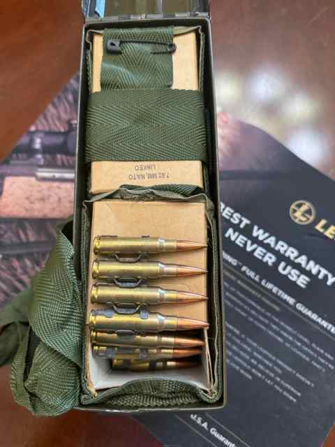M60 belted ammo in case 200rds 308 beltfed 