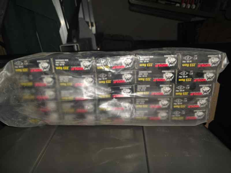 Wolf 223 55gr FMJ, 1250rds, sealed