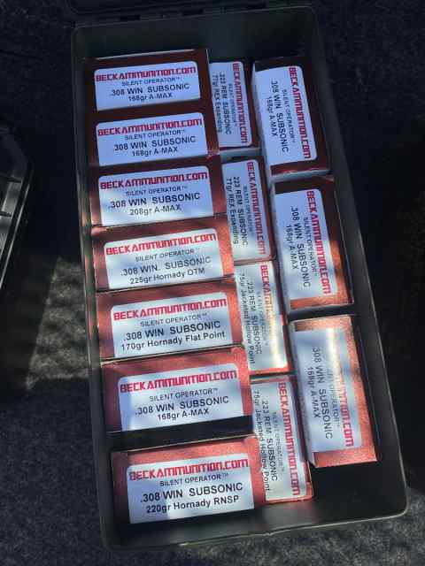 Beck Subsonic 5.56 and .308 - 280 rounds
