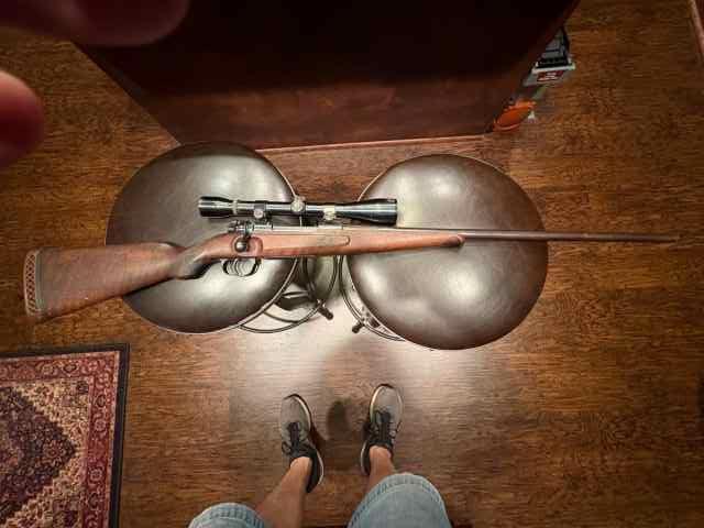 Mauser K98 sporterized 25-06 Weaver K6-F 