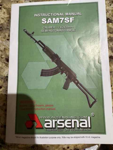 Bulgarian AK Arsenal SAM7SF 