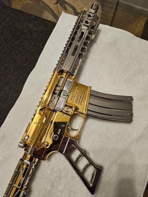 24k Gold Ar15 Pistol/ARP 2 Tone
