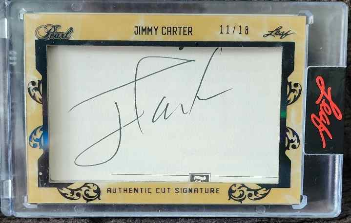 2022 Leaf Jimmy Carter Autograph&amp;Abraham Lincoln P
