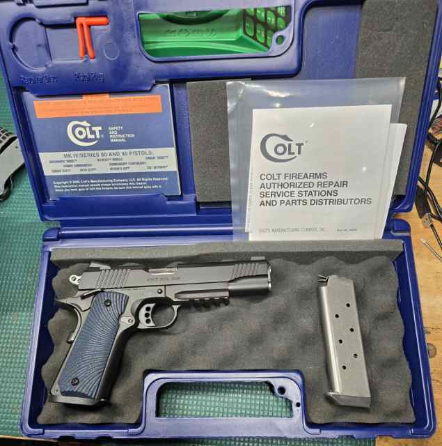 Colt Rail Gun 1911 45 ACP Auto 5in Black Nitride 