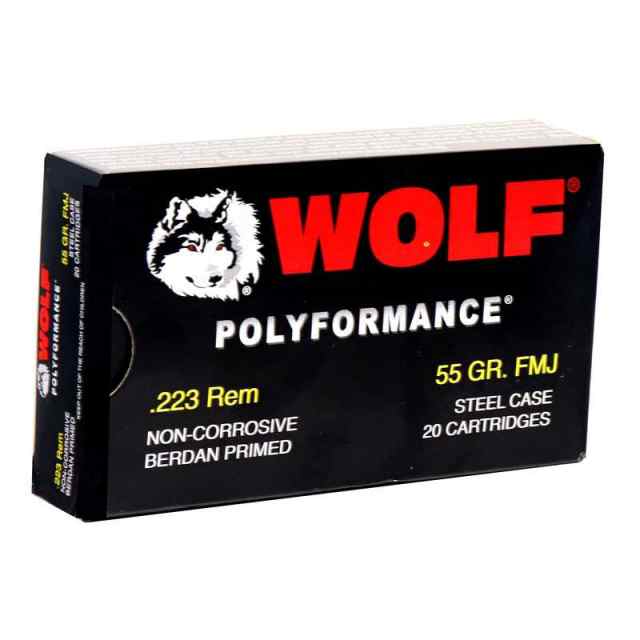 Wolf 223 55 Grain - Steel Case