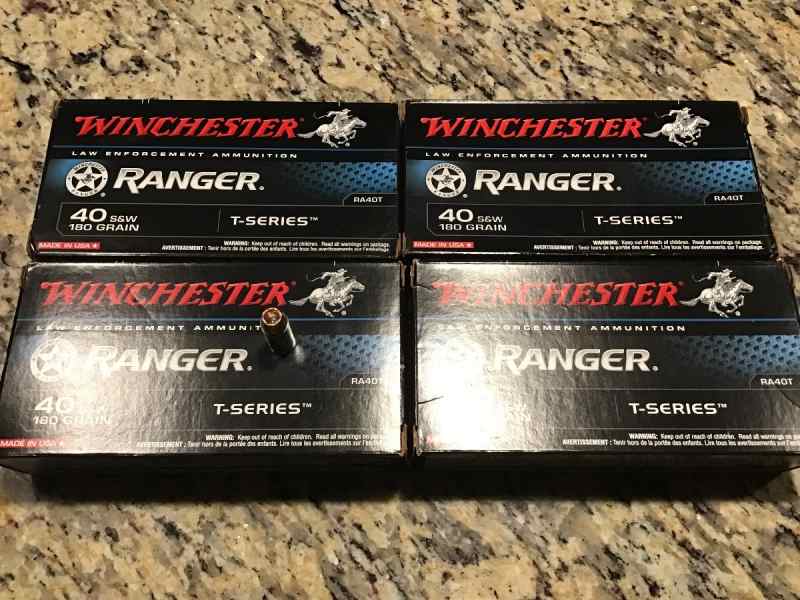 40 caliber 180 gr. Winchester Ranger Hollow points