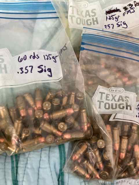 243 rds 357 Sig FMJ ammo