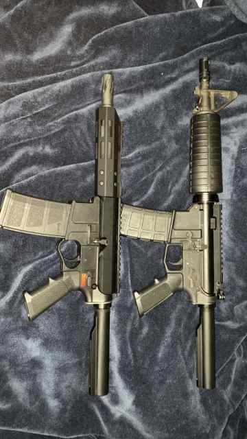 7 inch AR pistol and 10 inch AR
